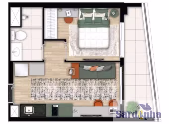 Apartamento em Santo Amaro: 33m², 1 dormitório, 1 banheiro - venda por R$ 385.000