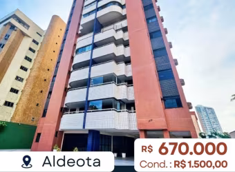Apartamento ventilado com 3 Quartos na Aldeota