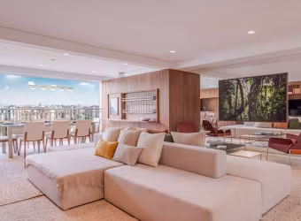 Apartamento com 3 suítes, 5 banheiros. Lazer completo.