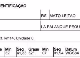 Oportunidade Única em MATO LEITAO - RS | Tipo: Gleba Urbana | Negociação: Venda Direta Online  | Situação: Imóvel