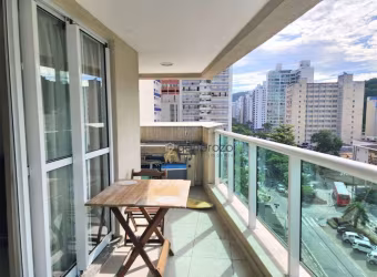 Apartamento a venda na praia de Pitangueiras, sacada gourmet, 02 dormitórios, 02 vagas de garagem e lazer no prédio