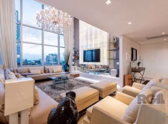 Apartamento 4 suítes, MOBILIADO, decorado por arquiteto, com 317 m² de área privativa, automação completa, com vista definitiva para o Parque Germânia.&lt;BR&gt;&lt;BR&gt;São 4 amplas suítes (transfor