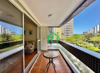 Apartamento à beira mar com 3 dormitórios (1 suíte), 2 vagas, área de lazer, Pitangueiras, Guarujá/SP