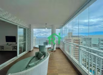 Apartamento à beira mar com 3 dormitórios (1 suíte), 2 vagas, lazer, Jardim Astúrias, Guarujá/SP