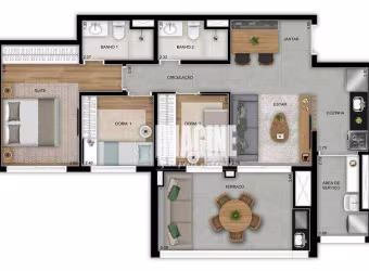 Apartamento na Vila Prudente com 3 Dormitórios sendo 1 Suíte, 1 Vaga, 81 m²