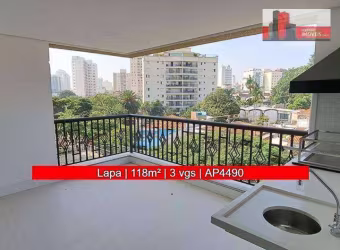 Apartamento de 118m², 3 vagas, R. Cuevas, 100 - Lapa, Cond. Le Rêve