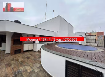 Cobertura Av. Jurema, 45 - Moema, 3 quartos, 187m², Maison George V Residence