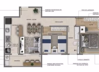 Apartamento LANÇAMENTO 2 dormitorios 1 suites  para venda  em Sorocaba no bairro Campolim