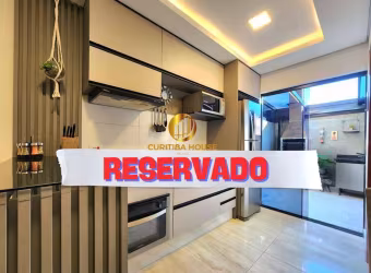 Lindo sobrado com 2 quartos, mobiliado com garagem para 2 carros e fundos com churrasqueira
