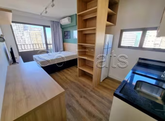 Flat disponível para locação na região Central de SP totalmente mobiliado contendo 24m² e 1 dorm.