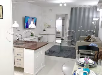 Apto a duas quadras da Av. Paulista, na parte mais arborizada dos Jardins, disponível para locação.