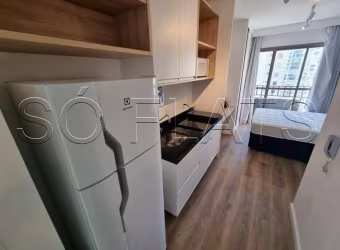 Flat disponível para locação na região Central de SP totalmente mobiliado contendo 24m² e 1 dorm.