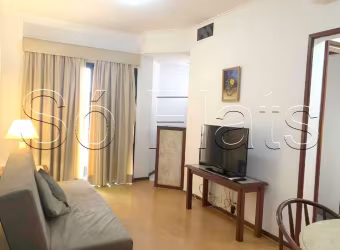 Massis, flat nos Jardins disponível para locação com 48m², 1 dormitório e 1 vaga de garagem.