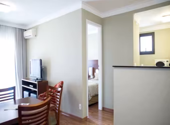 Apartamento de 02 dorms com serviços nos Jardins para investimento