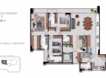 Apartamento para Venda em Natal, Tirol, 4 dormitórios, 4 suítes, 5 banheiros, 2 vagas