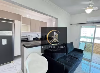 Apartamento mobiliado com 1 dormitório, lazer completo, à venda, 53 m² por R$ 360.000 - Caiçara - Praia Grande/SP