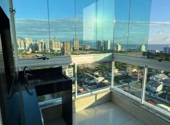 Apartamento com vista mar e finamente mobiliado no Perequê com duas suítes e 2 vagas de garagem