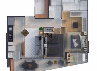 Apartamento em Alphaville, 2 quartos, 75m - Novo! Edifício Oka Marmoré