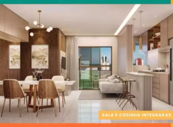 Apartamento para venda em Candeias, com 58m², 2 quartos, 1 suíte e varanda.
