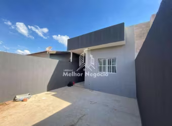CÓD:3RCA4487 - Casa à venda com 2 dormitórios (Quartos) bem amplos e 01 deles sendo suíte, no bairro Jardim do Trevo (Nova Veneza), em Sumaré, SP