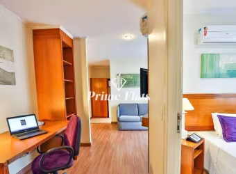 Flat disponível para venda Quality Suítes Long Stay Vila Olímpia, com 52m², 2 dormitórios e 1 vaga