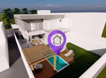 Casa de 280m² à venda no bairro Astúrias em Pouso Alegre. 4 dormitórios com usina solar, piscina com hidromassagem e área gourmet