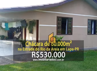 Chácara de 60.000m² na Estrada do Rio da Areia na Lapa-PR  - A venda por R$530.000,00