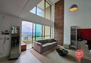Apartamento duplex com 1 dormitório, 118 m² - venda por r$ 2.200.000,00 ou aluguel por r$ 17.420,00/mês - vila da serra - nova lima/mg