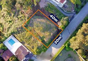 Terreno à venda na rua hasselfelde, 112, ponta aguda, blumenau, 1200 m2 por r$ 860.000