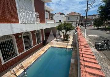 Casa sobrado com 4 quartos e piscina à venda na vila belmiro - santos/sp