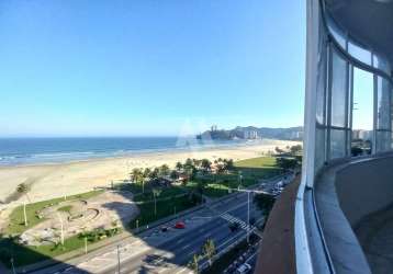 Apartamento frente mar com 4 quartos 3 vagas aluguel no itararé - são vicente/sp