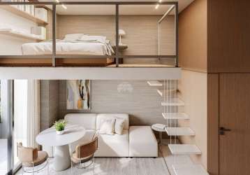 Loft com 2 quartos à venda na rua maranhão, 2170, portão, curitiba, 31 m2 por r$ 365.055