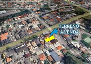 Terreno à venda na rua antônio mendes de siqueira, 172, pinheirinho, curitiba, 286 m2 por r$ 370.000