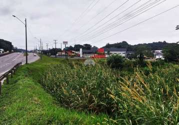 Terreno à venda na rodovia br-101, 37.500, glória, joinville, 7406 m2 por r$ 3.350.000