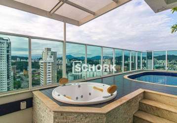 Cobertura com 3 dormitórios à venda, 262 m² por r$ 3.200.000 - velha - blumenau/sc - residencial marechal tower