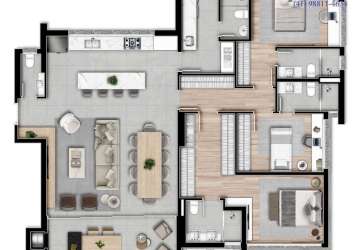 Apartamento com 3 quartos à venda na rua jerônimo durski, 1557, bigorrilho, curitiba, 169 m2 por r$ 2.410.150