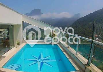 Apartamento com 5 quartos à venda na estrada da gávea, são conrado, rio de janeiro, 230 m2 por r$ 4.500.000