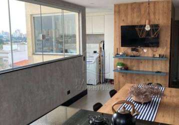 Cobertura com 2 dormitórios à venda, 80 m² por r$ 575.000,00 - vila scarpelli - santo andré/sp