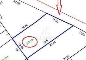 Terreno à venda, 245,19 m² por r$ 530.000 - parque novo oratório - santo andré/sp