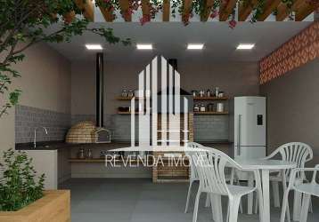 Apartamento com 2 quartos à venda na avenida capitão mário toledo de camargo, --, jardim vila rica, santo andré por r$ 301.000