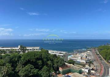 Apartamento 4 suítes à venda, 198 m2, linda vista mar, prédio padrão luxo!!! morro do gato, barra,