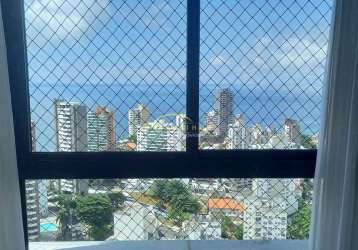 Espetacular apartamento, vista belíssima,  para locação, jardim apipema, salvador, ba