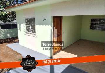 Casa à venda  térrea de esquina com 2 dormitórios, 60 m², oficinas- ponta grossa -pr