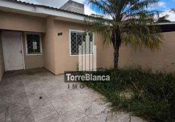 Casa para locação,térrea  com 3 quartos , 61 m²- jardim carvalho, ponta grossa, pr