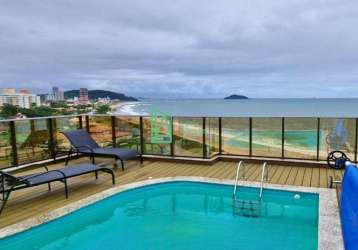 Cobertura à venda com 4 dormitórios e vista para o mar, praia de armação do itapocorói, penha - sc