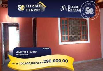 Casa com 2 dormitórios à venda, 102 m² por r$ 300.000,00 - bela vista - pindamonhangaba/sp