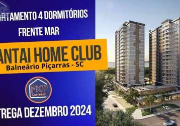 Apartamento alto padrão 4 dormitórios frente mar!