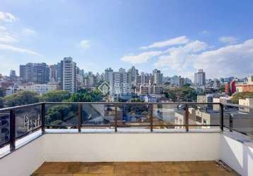 Cobertura com 2 quartos à venda na avenida lageado, 451, petrópolis, porto alegre, 151 m2 por r$ 1.060.000