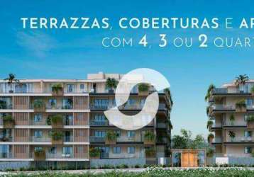 Apartamento terrazza com piscina no varandão gourmet 3 dormitórios 1 suíte, 181 m² por r$ 2.700.000 - piratininga - niterói/rj