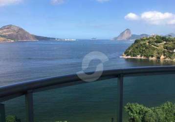 Apartamento com 4 dormitórios, 160 m² - venda por r$ 3.175.000,00 ou aluguel por r$ 14.080,92/mês - boa viagem - niterói/rj